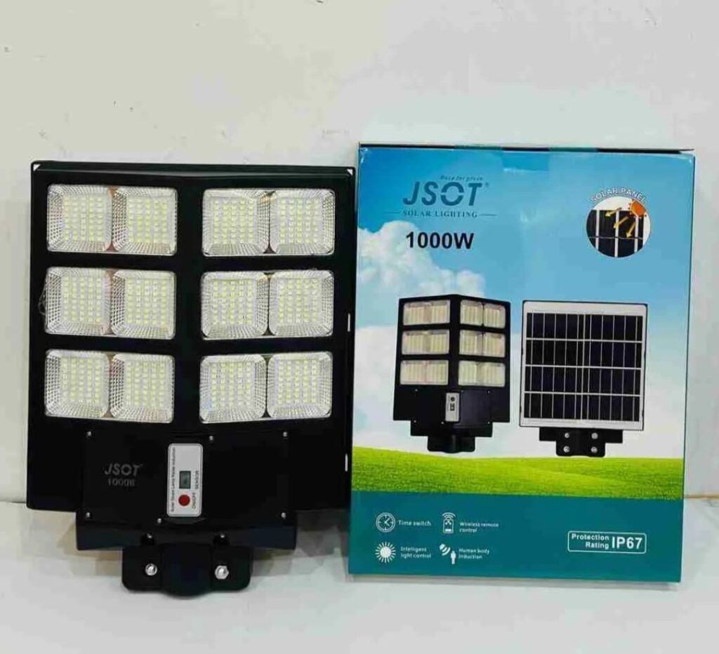 1000W solar street lamp with 35W monocrystalline solar panel and remote control