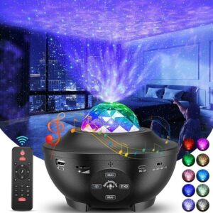 Starry Galaxy Projector displaying colorful stars and nebula lights